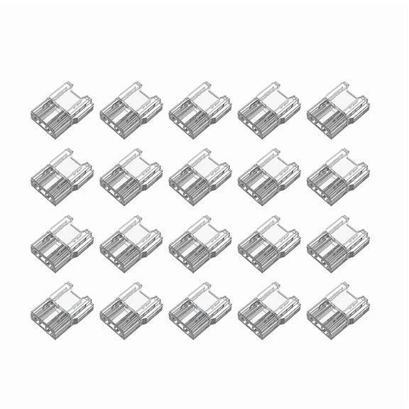 LED Light Strip Connectors 20pcs 2Pin Strip to Wires LED Tape Light Connectors,Transparent Solderless No Dark Area 10mm