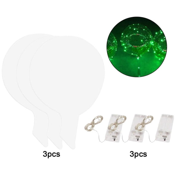 LED Light Up Balloons Transparent Bobo Balloon Clear Helium Glow Bubble