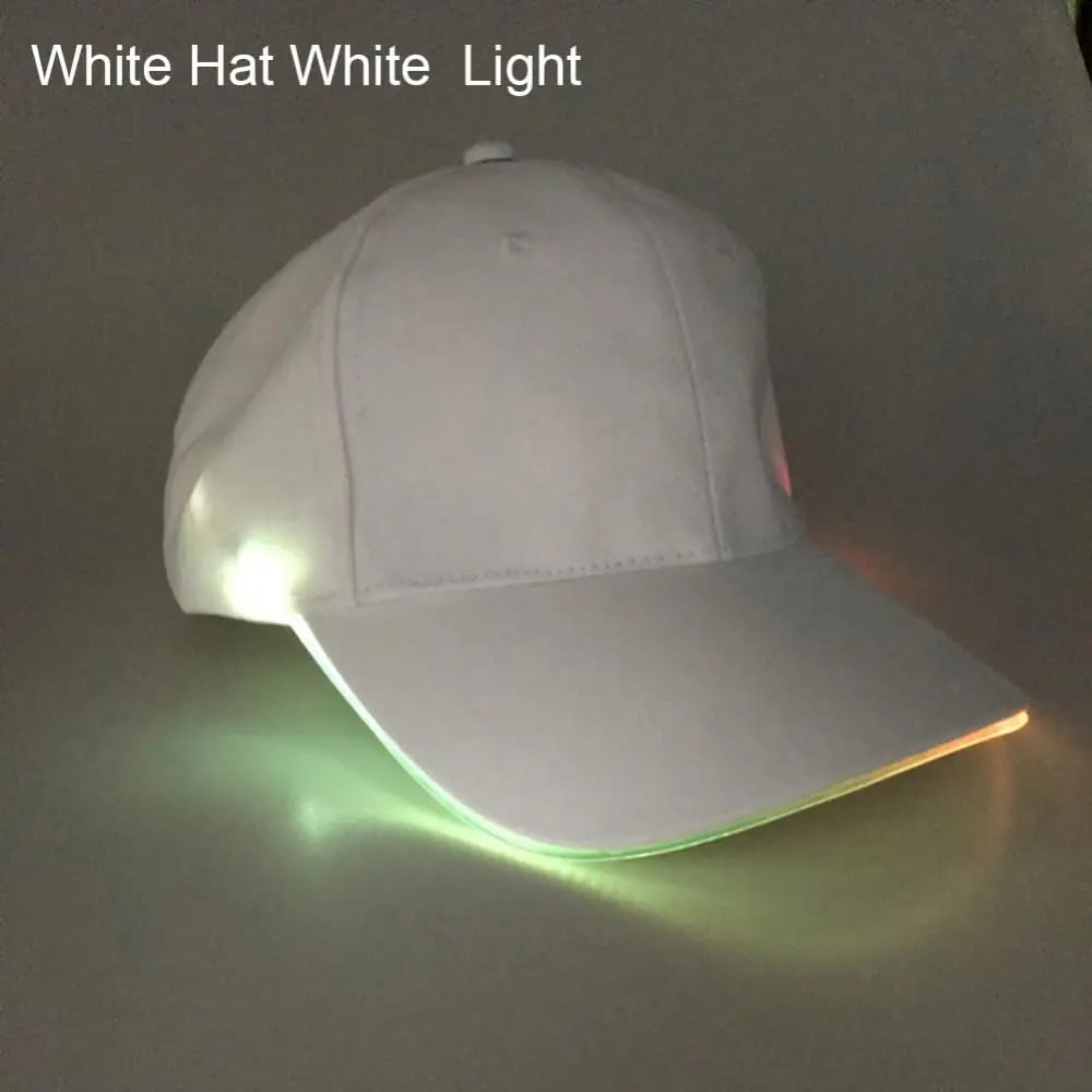LED Light Up Baseball Cap Glowing Hats For Women Men Night Running Caps