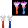 thumbnail image 1 of LED Light-Up Butterfly Magic Wands - 2 Pack (1 Red and 1 Blue) (10") Batteries Included. Spin Toy for Boys, Girls, Kids, Toddlers., 1 of 7