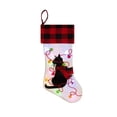 thumbnail image 1 of LED Light‑Up Cat Christmas Stocking, Buffalo Plaid Cuff Linen Pet Stocking, Black Cat Tangled Christmas Lights Hanging Ornament, Farmhouse Holiday Decor for Fireplace, Xmas Tree, Pet Lovers, 1 of 7