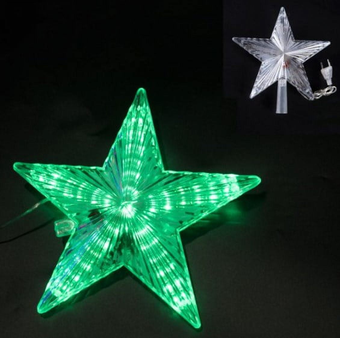 LED Light Up Christmas Tree Topper Star Xmas Tree Ornaments Party Home ...