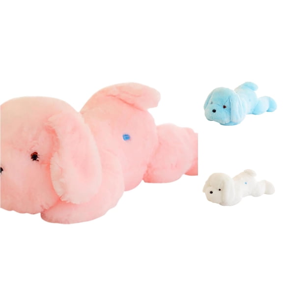 LED Light Up Cute Pug Dog Stuffed Animal Toy Adorable Glow In The Dark Soft Pet Figure