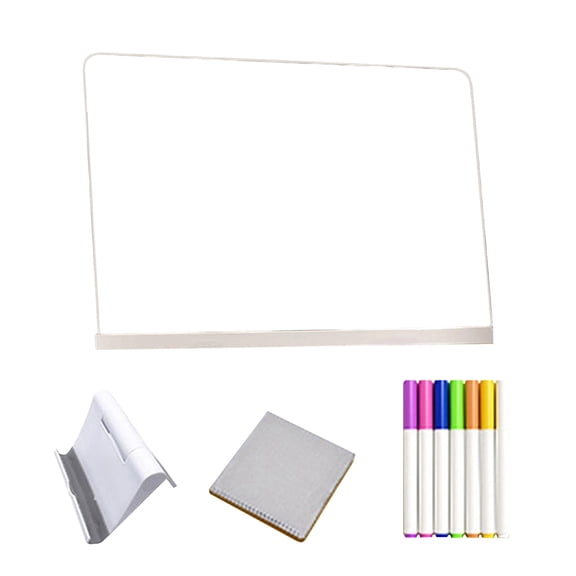 LED Light Up Drawing Board Transparent Writing Board for Kids DIY Craft Stationery USB Powered Glow Message Board andCraftandStationery