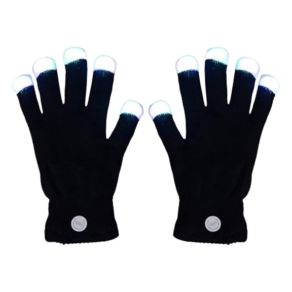LED Light Up Gloves Gloving Light Gloves with Finger Lights Knit Touchscreen Light Gloves for Party Rave Concert Halloween Accessories