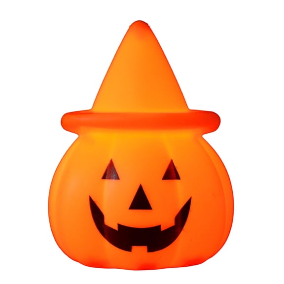 LED Light-Up Halloween Pumpkin Rechargeable Nursery Night Lights, Portable Touch Control Lamp for Halloween Decorations Smiley Face