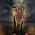 thumbnail image 1 of LED Light Up Hanging Ghost Decoration for Outdoor Indoor, Halloween Skeleton Prop with Multi-Color Glow for Patio Garden Party Decor(Orange), 1 of 6