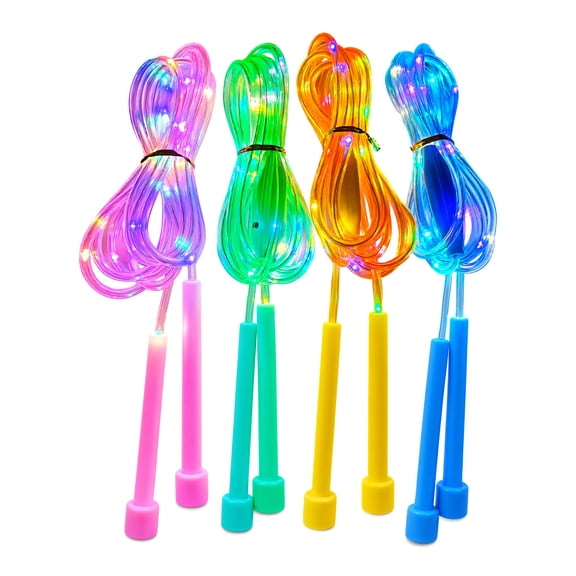 LED Light-Up Jump Rope for Kids,Rechargeable Skipping Rope With 3 Adjustable Rainbow Glow Modes, LED Jump Ropes for Make Nighttime Cardio Fun, Indoor Outdoor Cardio Exercise Equipment 1PC-Green