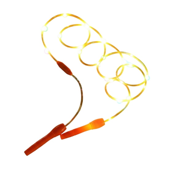 LED Light-Up Jump Rope for Kids - Adjustable Glowing Skipping Rope with Colorful Luminous Effects, Fitness Jumping Rope for Boys/Girls Workout,Orange