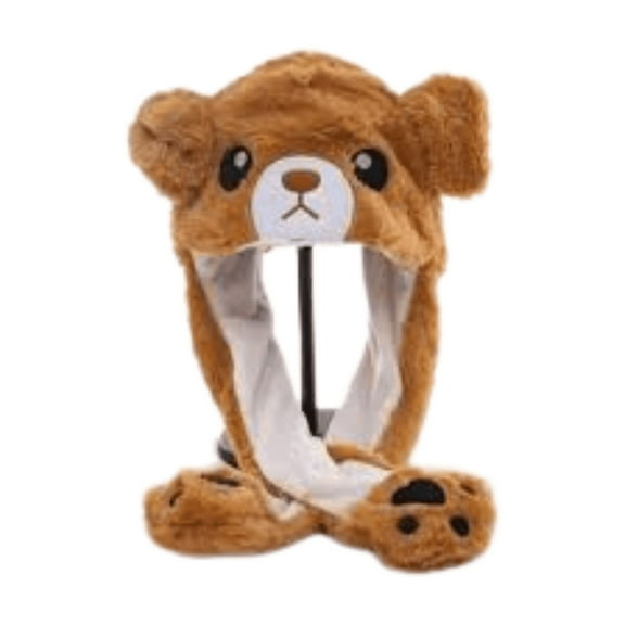 LED Light-Up Little Bear Plush Hat - Moving Ears