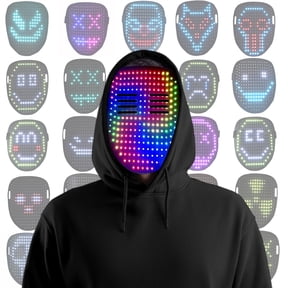 LED Light Up Mask with Gesture Sensing, 70 Patterns Face-Changing Mask, Perfect Gifts for Kids & Adults,Halloween Christmas Birthday Cosplay Party