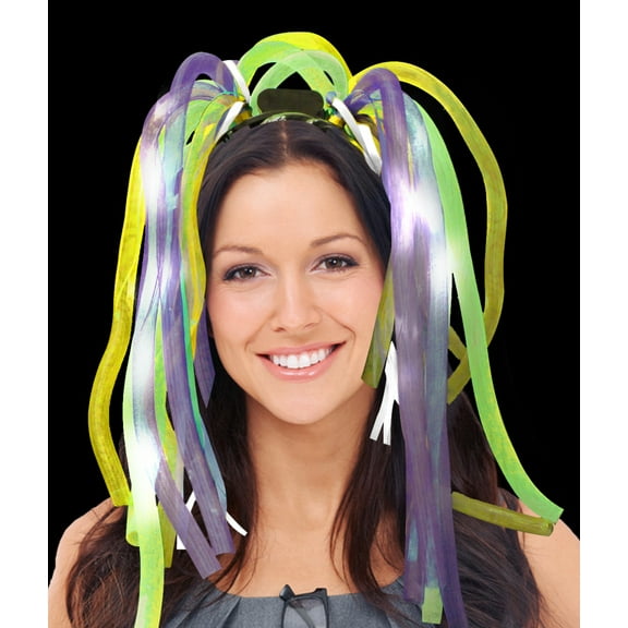 LED Party Dreads - Green Yellow Purple