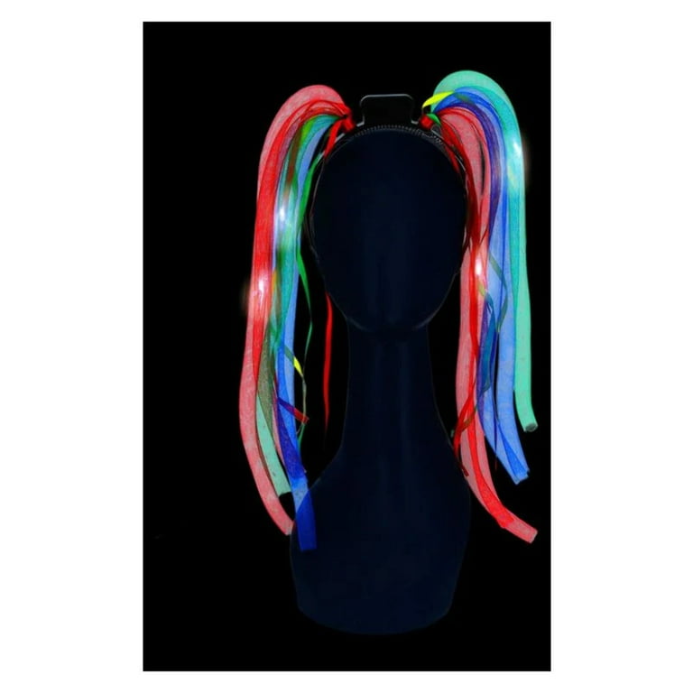 LED Light Up Rainbow Spaghetti Headband Child LED Light Up Rainbow Spaghetti Headband Child
