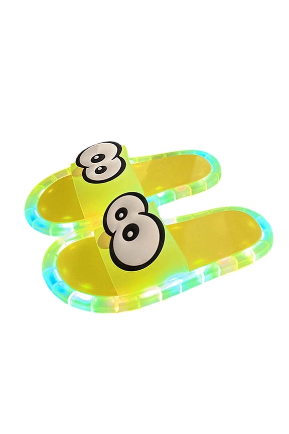 LED Light Up Slippers for Women and Men, Cartoon Couple Slippers with Durable Sole, Non- Indoor Outdoor Home Slides
