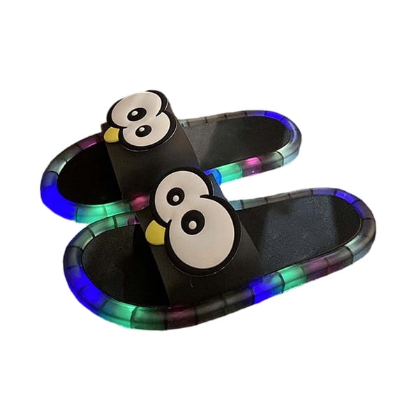 LED Light Up Slippers for Women and Men, Cartoon Couple Slippers with Durable Sole, Non- Indoor Outdoor Home Slides