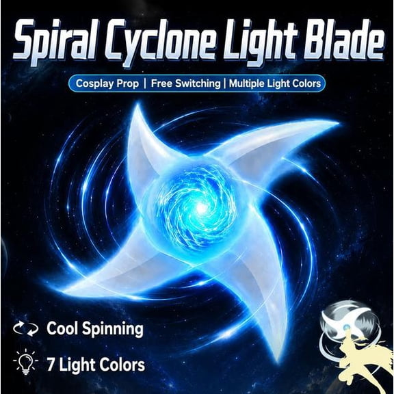 LED Light-Up Spinning Star Toy, Layered Glow Effect, Creative Gift for Game Nights