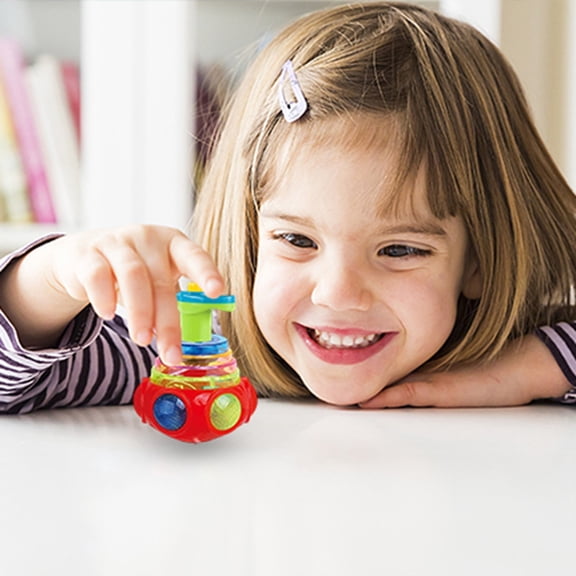 LED Light Up Spinning Top for Kids ā Colorful Rotating Gyro Toy with Pull String ā Educational Fine Motor Skills Development ā One Size