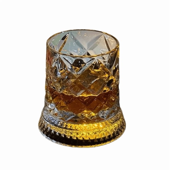 LED Light-Up Spinning Tumbler Cup with Weighted Base, Rotating Wobble Glass for Drinks, Creative Stress-Relief Cup, Fun Desk Cup Gift for Home & Party Use