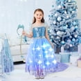 thumbnail image 1 of LED Light-Up White blue Princess Tutu Dress for Girls - Sleeveless Party Gown with Star Sequins, Perfect for Halloween, Christmas, and Special Occasions, Party Dress, Best for Christmas, 1 of 6