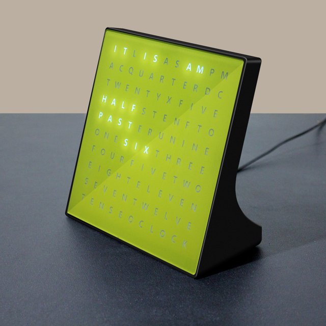 LED LightUp Word Clock Modern Design Electronic Accent Wall Or Desk Clock Unique Contemporary