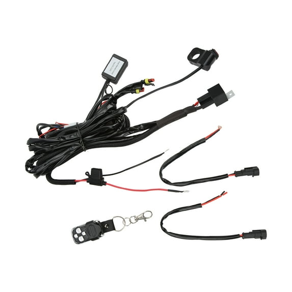 LED Light Wiring Harness Kit 12V On Off Headlight Spotlights Switch Remote Control for Off Road Motorcycle ATVs