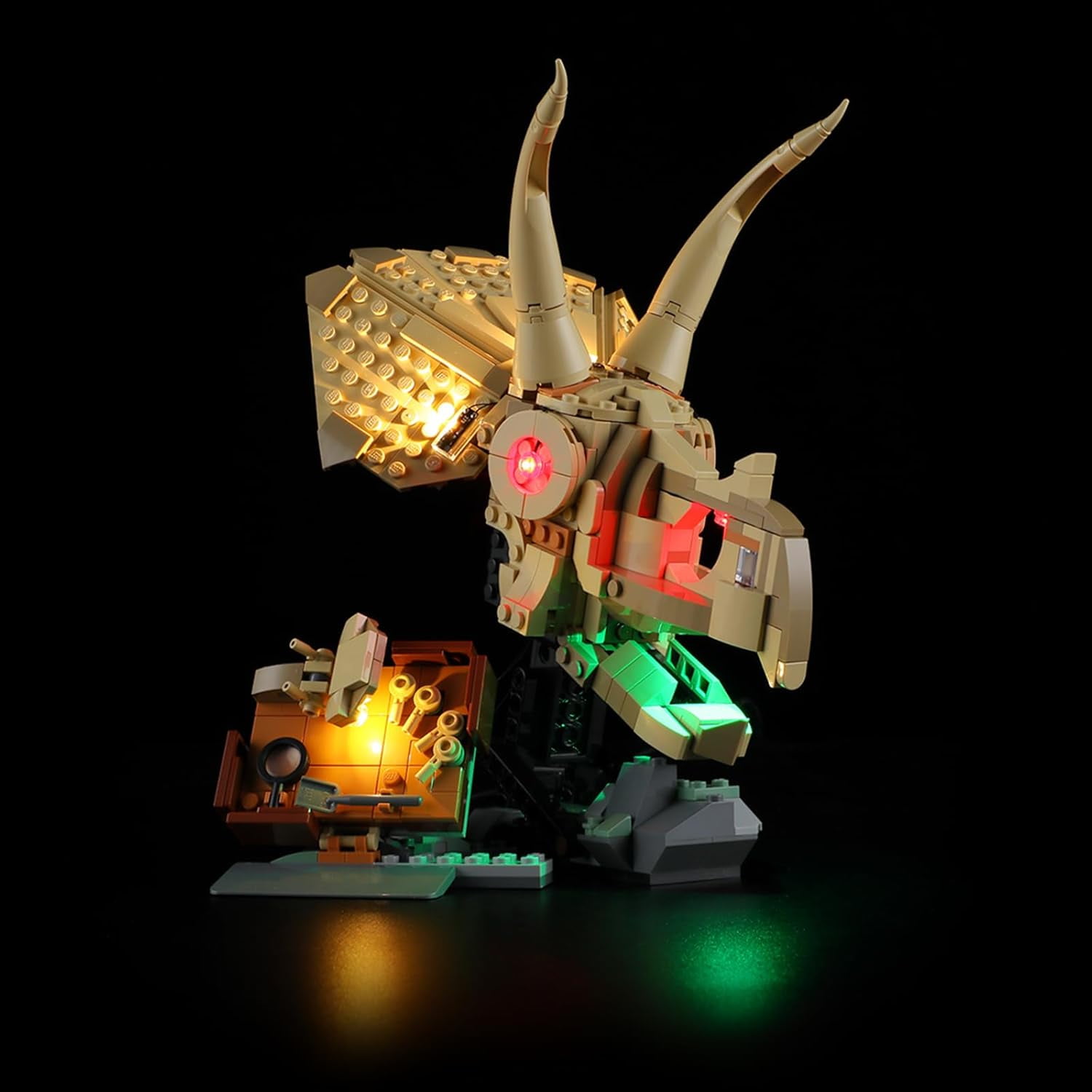 LED Light for 76969 Jurassic World Dinosaur Fossils: Triceratops Skull Building Blocks Model (Building Set NOT Included)
