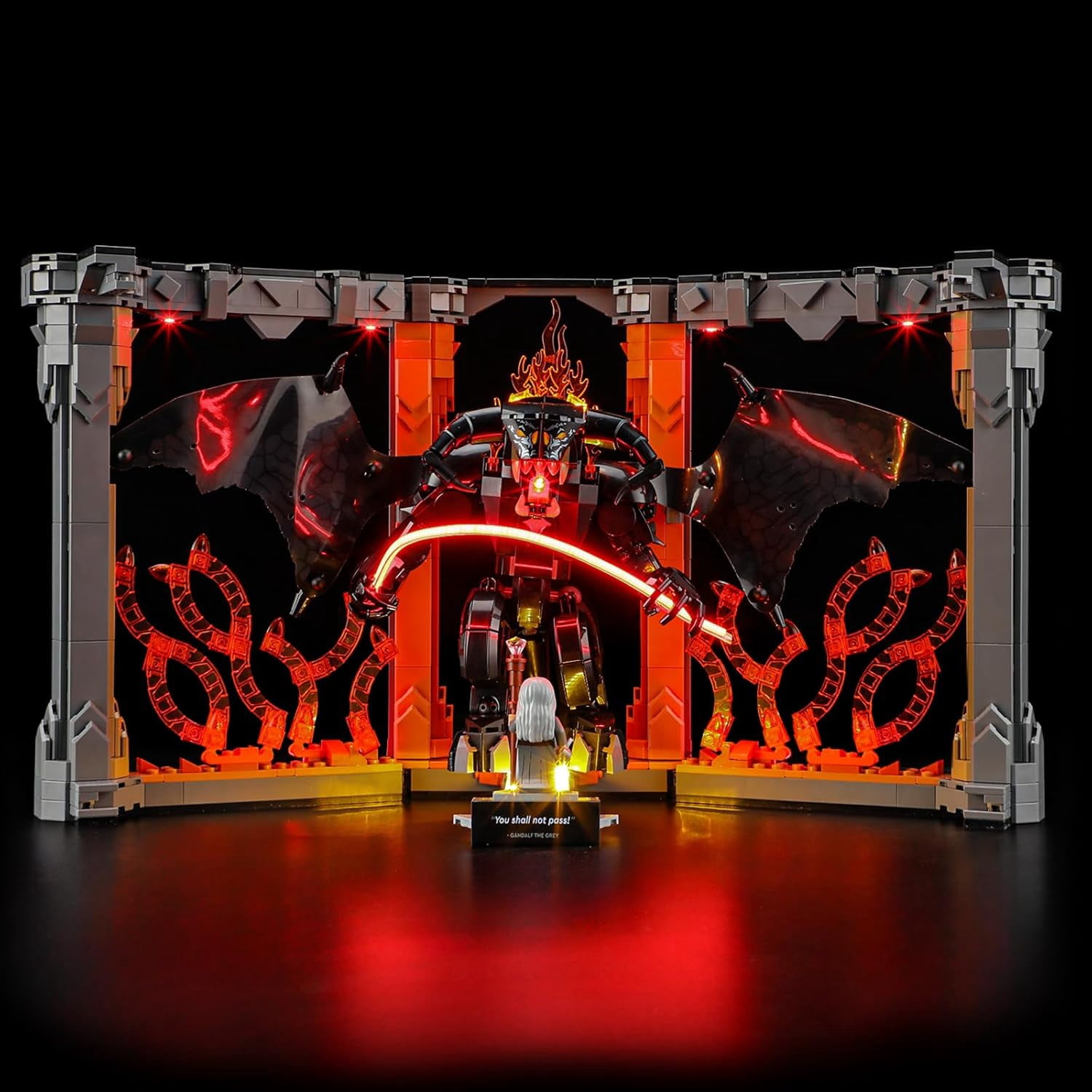 LED Light for Lego-10367 Icons The Lord of The Rings: Balrog Book Nook ...