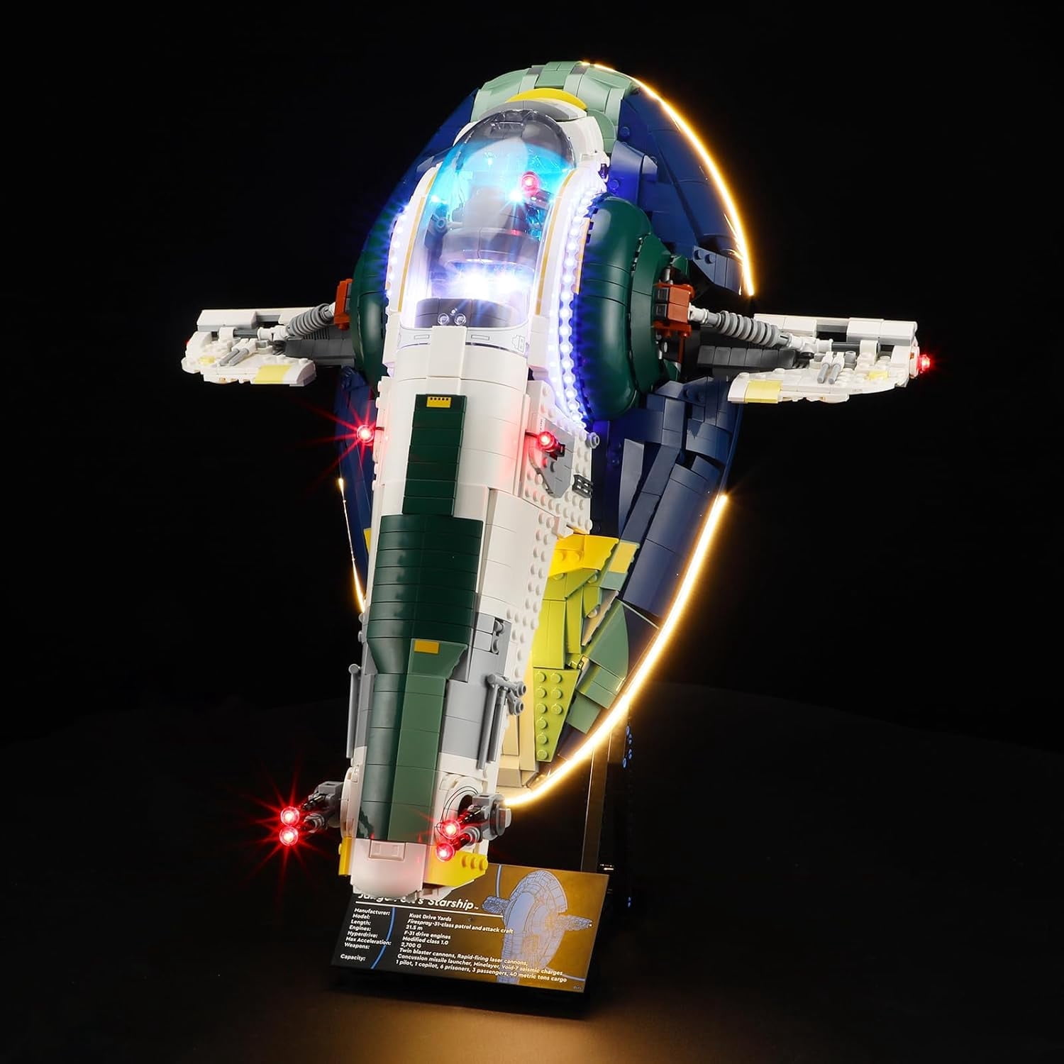LED Light for Lego-75409 Space Wars Jango Fett's Firespray-Class Starship Building Blocks Model (Building Set NOT Included)
