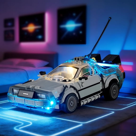 LED Light for Lego-77256 Speed Champions Time Machine from Back to The Future Building Blocks Model (Building Set NOT Included)