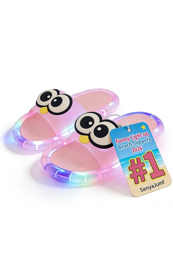 LED Light up Slippers Luminous Crock Lights Light-Up for Clogs Cute Lighting Slides Shoes Funny Gifts Flops Slide Womens