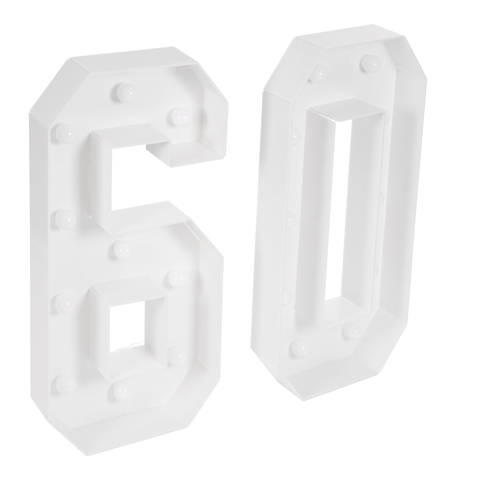 LED Lighted 60 Numbers – Battery Operated, Pre-Cut Design, Perfect for ...