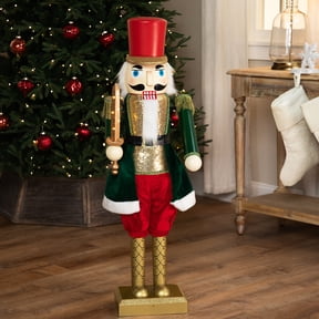 Northlight LED Lighted Animated and Musical Extendable Nutcracker Soldier Christmas Decoration -