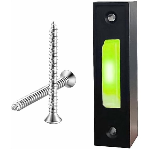 LED Lighted Doorbell Button Wired, Door Bell Ringer Push Buttons Replacement Wall Mount Door Chime Opener Switch, Doorbell Cover with Light, Door Bell Push Buttons LED Door Chime