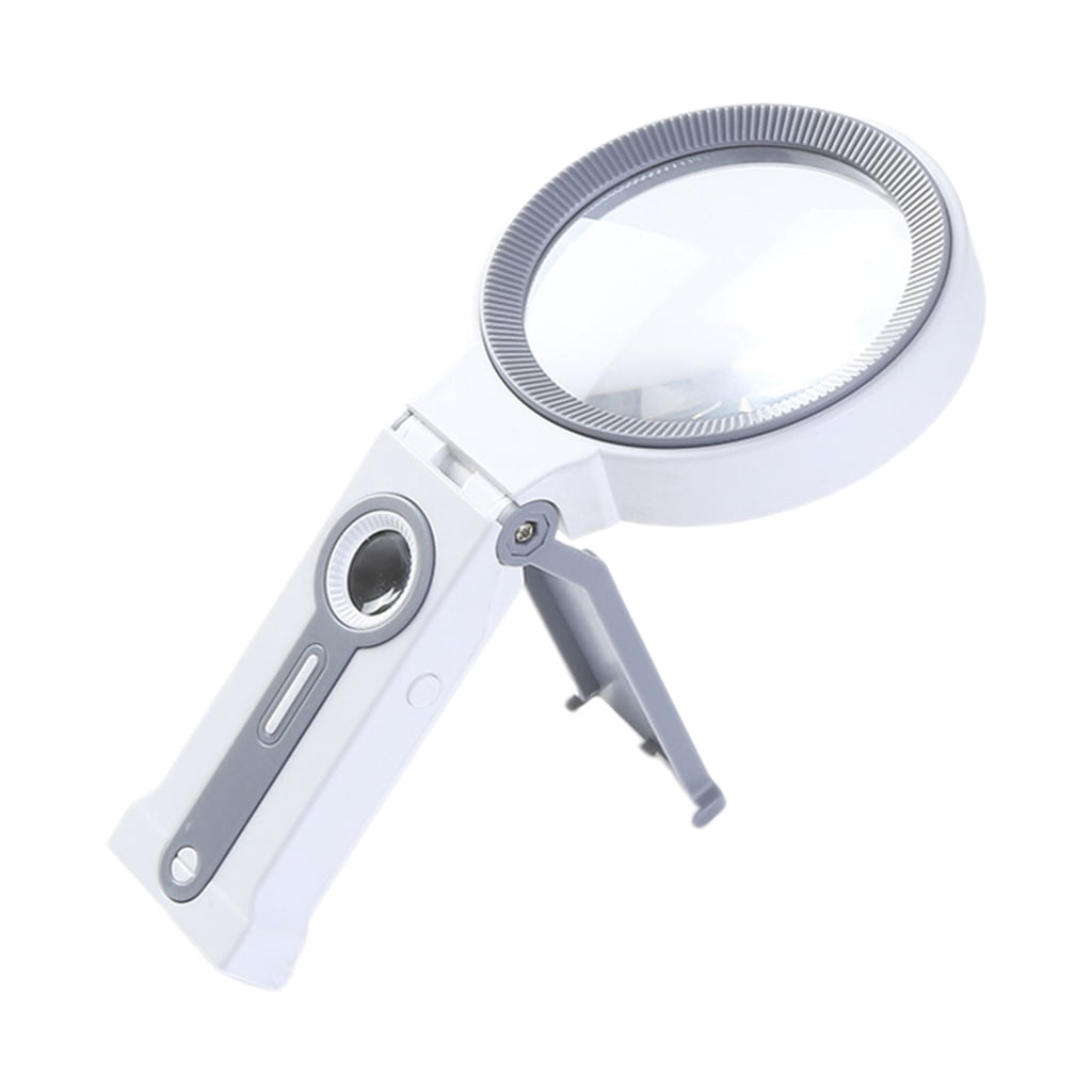 LED Lighted Foldable Magnifier Glass Reading Magnifying Glass Portable ...