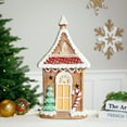 thumbnail image 1 of LED Lighted Gingerbread House with Christmas Tree and Candy Cane - 18.5", 1 of 8
