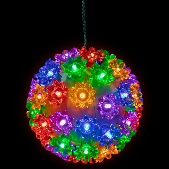 Northlight LED Lighted Hanging Starlight Sphere Outdoor Christmas Decoration- 6" - Multicolor Lights