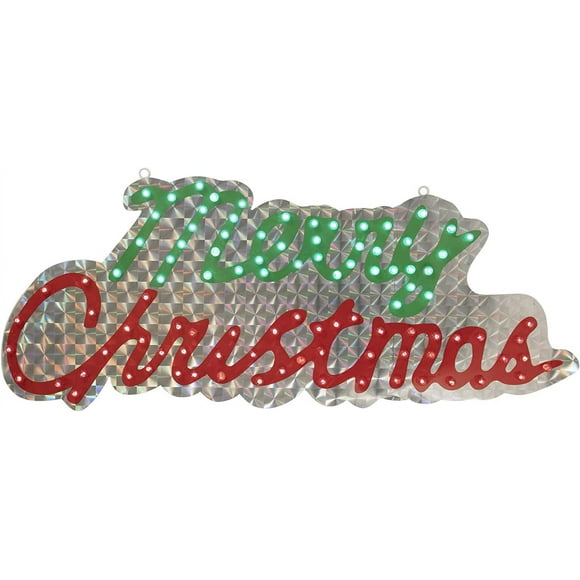 Large Outdoor Merry Christmas Lighted Sign 