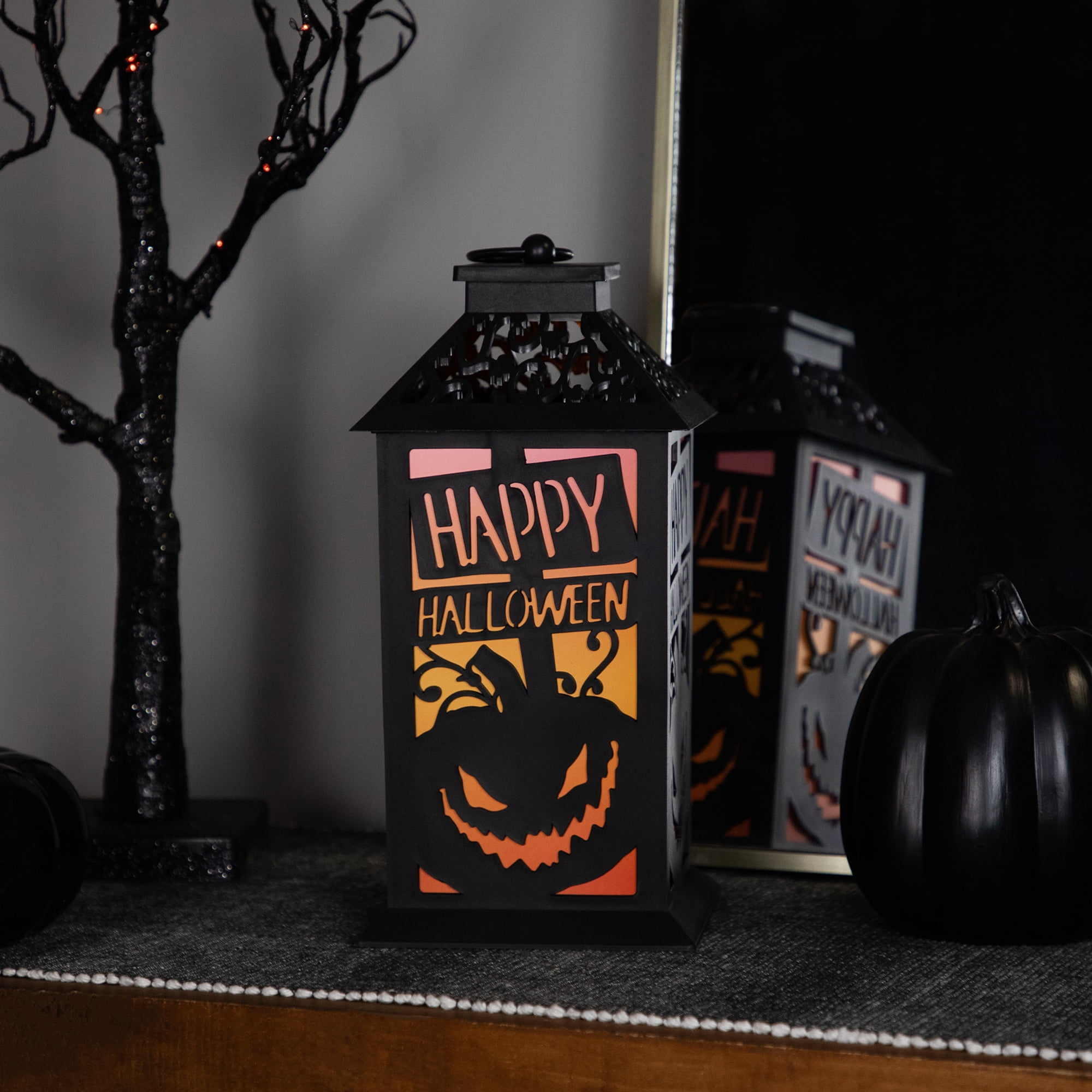 Northlight LED Lighted Jack-O-Lantern Happy Halloween Lantern - 11 ...