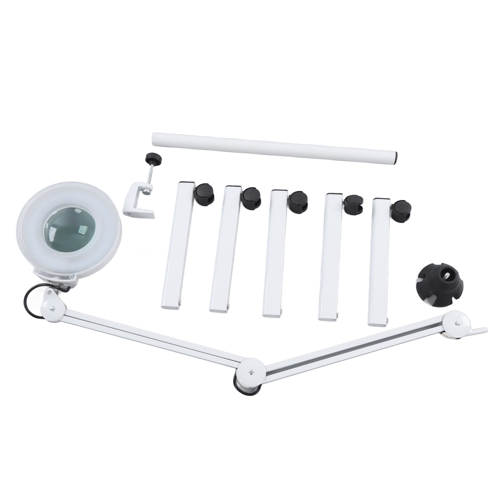 LED Lighted Magnifier 8x Swing Arm Magnifying Floor Lamp With 5 Legged