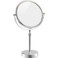 thumbnail image 1 of LED Lighted Makeup Mirror Tabletop, 10X Magnifying Mirror with 3 Color Lights, Brightness Adjustable Height Adjustable, 15''~19'' Double Sided Touch Switch Desk Mirror,, 1 of 9