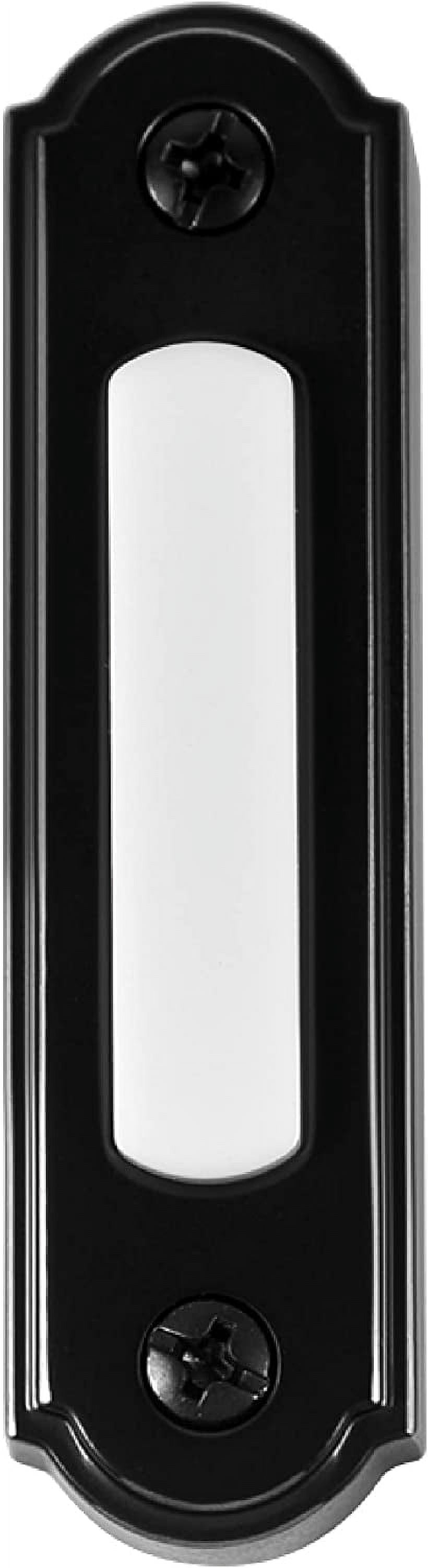 Newhouse Hardware LED Lighted Metal Door Chime Push Button (Black ...