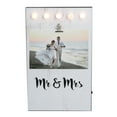 thumbnail image 1 of Northlight LED Lighted 'Mr & Mrs' Picture Frame with Clip - for 4" x 6" Photo - 10.5" - White, 1 of 5