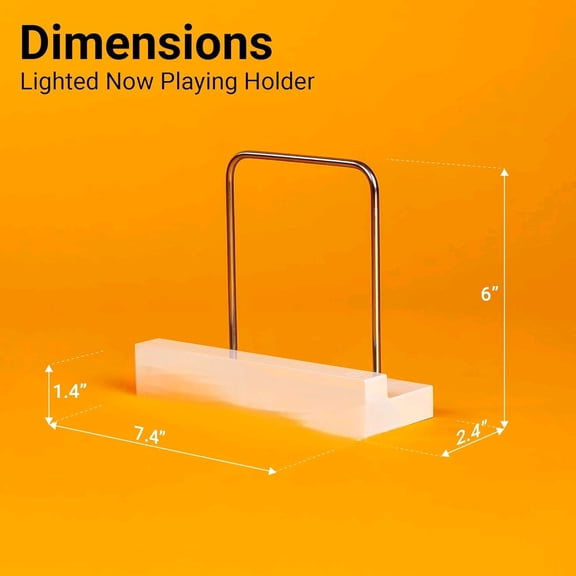 LED Lighted Now Playing Vinyl Record Stand (White), Vinyl Record Decor, Records Wall Decor, Turntable Accessories, Record Player Accessories - USB and Batteries Powered$$Furniture