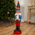 thumbnail image 1 of LED Lighted Nutcracker Soldier with Christmas Tree - 29" - Blue and Red, 1 of 9