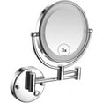LED Lighted Wall Mount Makeup Mirror 10X Magnification Double Sided
