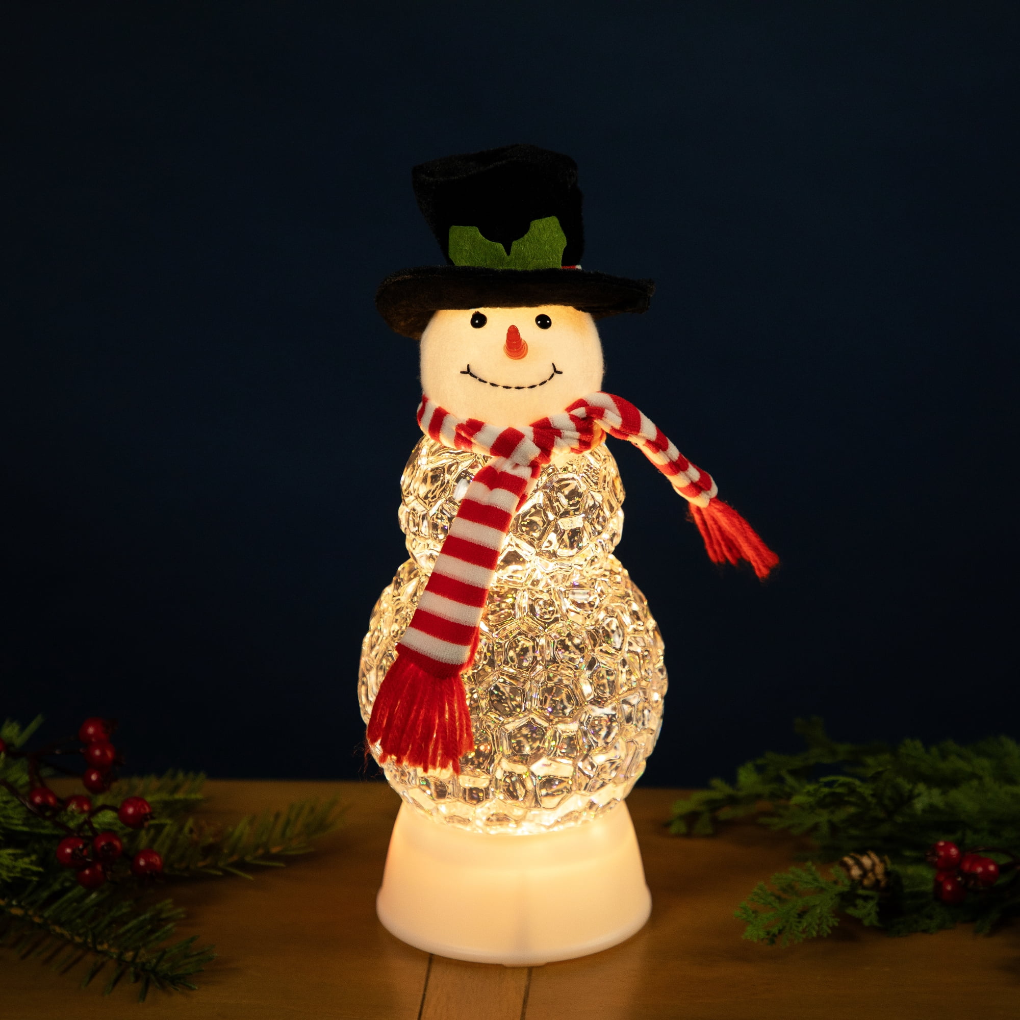 LED Lighted and Musical Snowman Christmas Snow Globe - 12"