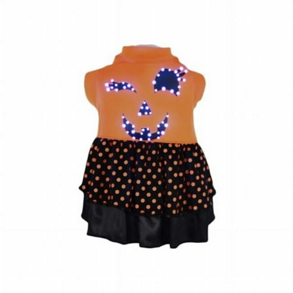 LED Lighting Halloween Dress Costume for Dogs, Large - Orange