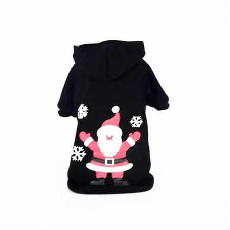 LED Lighting Juggling Santa Hooded Sweater Pet Costume, Small