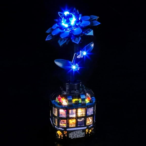 LED Lighting Kit Compatible with Lego Wednesday Black Dahlia Flower, Creative Light Compatible with Lego 76784, Gift Idea for Birthdays-Excluding Bricks