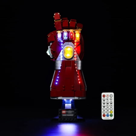 Dobegin Led Lighting Kit Designed for Lego Nano Gauntlet 76223 (No Model) and Compatible with Replica Iron Man Building Set (RC Version)